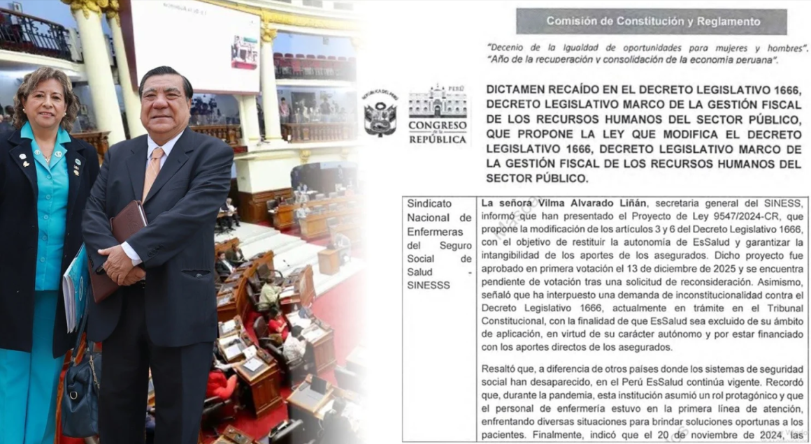 Proyecto de Ley que excluye a EsSalud del DL N.º 1666 destaca la participación del SINESSS Proyecto de Ley que excluye a EsSalud del DL N.º 1666 destaca la participación del SINESSS