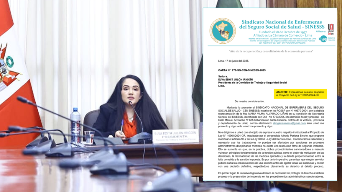 SINESSS respalda aprobación del dictamen del PL 10961 en defensa del debido proceso y derechos laborales