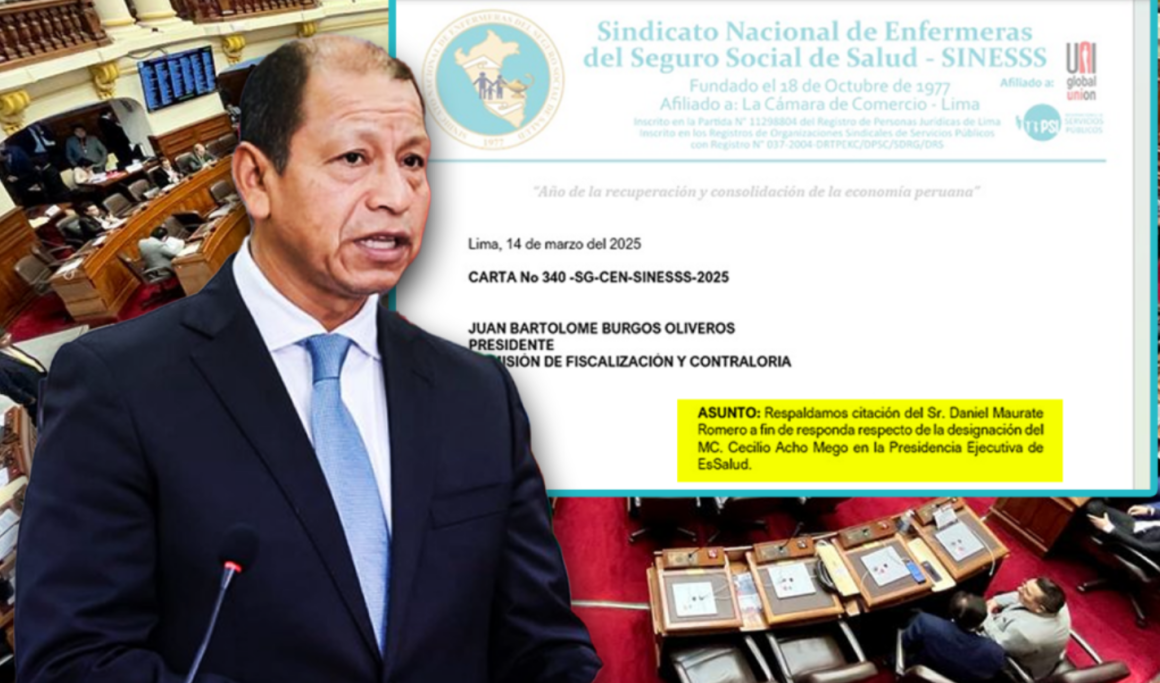SINESSS respalda interpelación contra el ministro de Trabajo, Daniel Maurate, por crisis en EsSalud